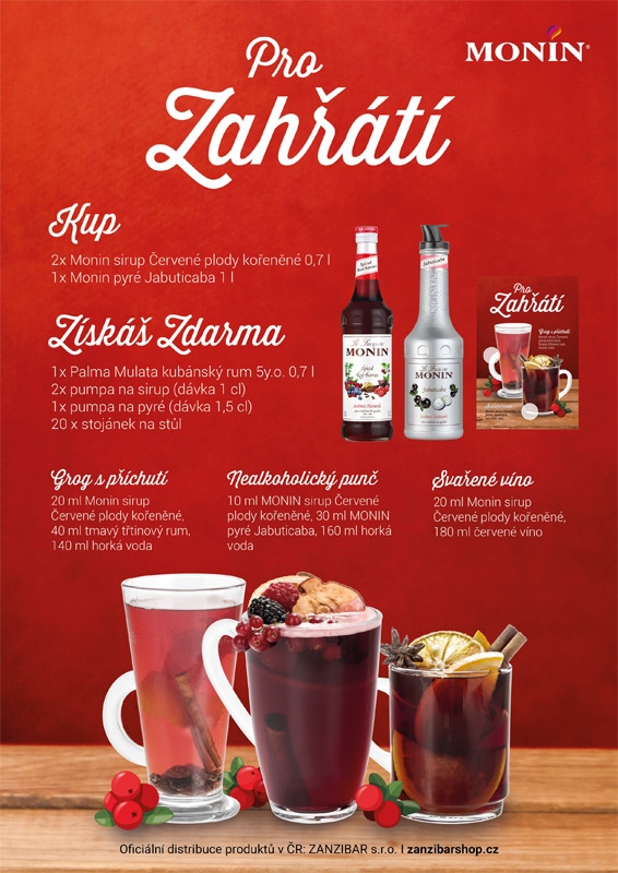 PACK Monin set Pro zahřátí 3x0,7l + 1x0,7l + pumpa + stojánek