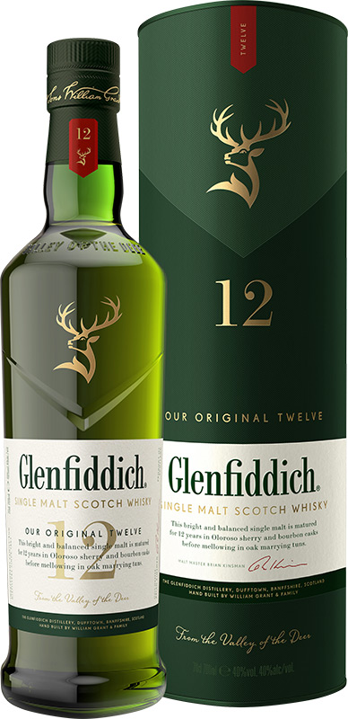 Glenfiddich Single Malt Scotch Whisky 12YO 40% 700ml GB