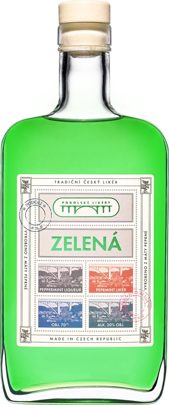 Podolské likéry Zelená 20% 700ml