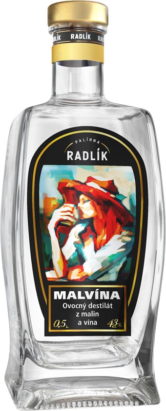 Palírna Radlík Malvína maliny+víno 43% 500ml
