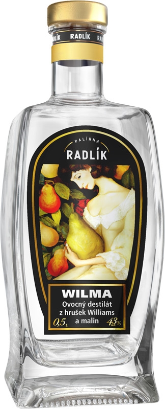 Palírna Radlík Wilma 43% Z hrušek William a malin 500ml