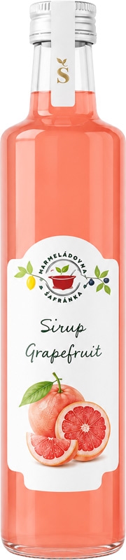 Šafránka Sirup grep 750ml sklo