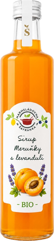 Šafránka Sirup meruňky s levandulí BIO 750ml sklo