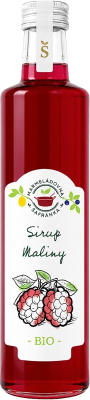 Šafránka Sirup malina BIO 750ml sklo