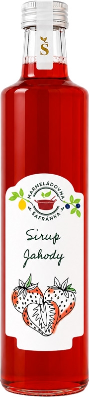 Šafránka Sirup jahoda 750ml sklo