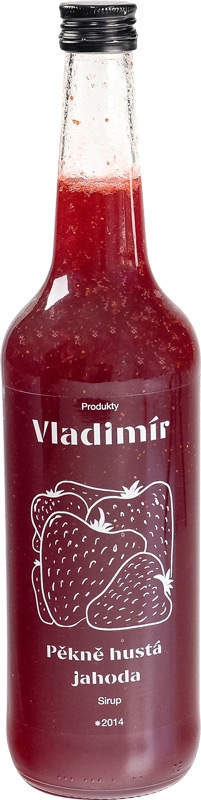 Vladimír Sirup Pěkně hustá jahoda 700ml sklo