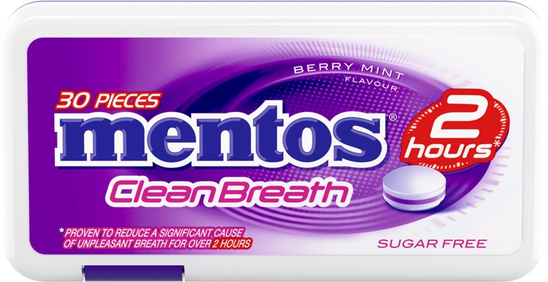 Mentos Clean Breath Bonbóny berry 21g