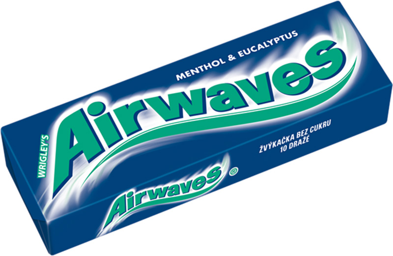 Wrigley's Airwaves Žvýkačky menthol+eucalyptus 14g