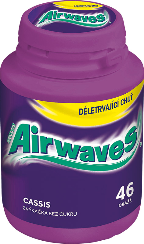 Wrigley's Airwaves Žvýkačky cassis 64g dóza