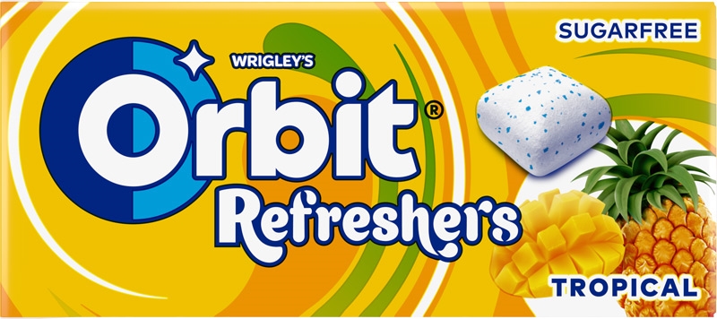 Wrigley's Orbit Žvýkačky Refreshers tropical bez cukru 17,9g