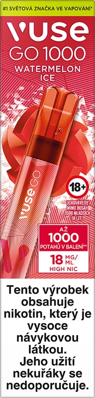 Vuse GO PEN 1000 Jednorázová elektronická cigareta Watermelon Ice 18 mg