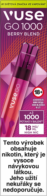 Vuse GO PEN 1000 Jednorázová elektronická cigareta Berry Blend 18 mg