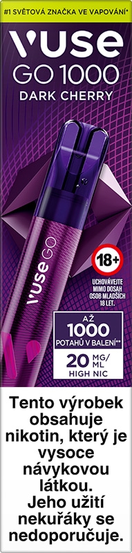Vuse GO PEN 1000 Jednorázová elektronická cigareta Dark Cherry 20 mg