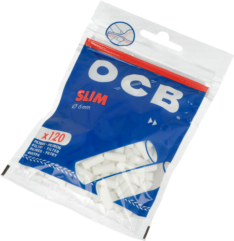 OCB Cigaretový filtr 6mm slim 120ks