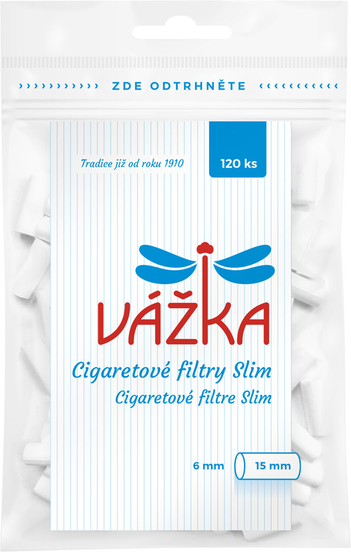 Vážka Cigaretový filtr 6mm slim 120ks