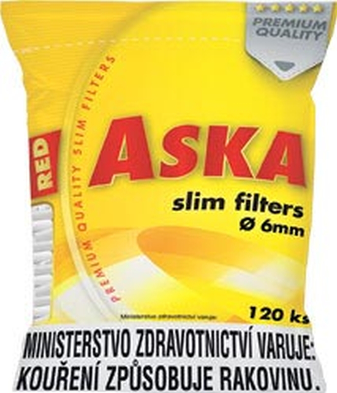 Aska Cigaretový filtr 6mm slim 120ks