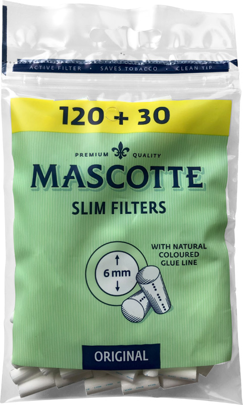 Mascotte Cigaretový filtr 6mm slim 120ks+30ks