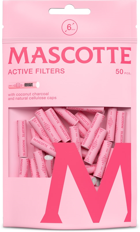 Mascotte Cigaretový filtr 6mm Pink Active 50ks