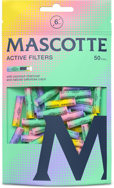 Mascotte Cigaretový filtr 6mm Rainbow Active 50ks